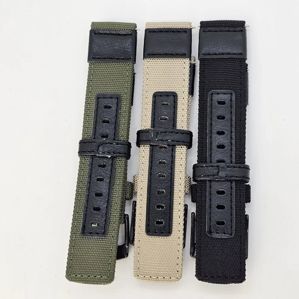 3X‎ Premium Rugged Nylon Canvas Men's Watch Strap Multicolor 22MM Quick-Release